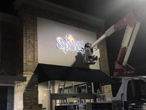 custom outdoor sign installation